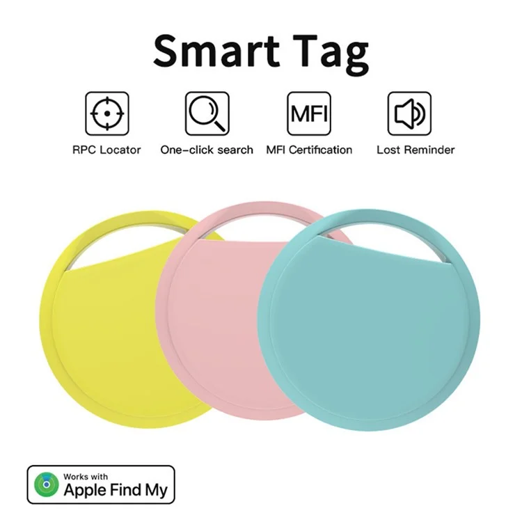 IT13 Wireless Smart Tag Bluetooth Tacker Anti-Lost Locator Fonctionne Avec Apple Find My - Noir