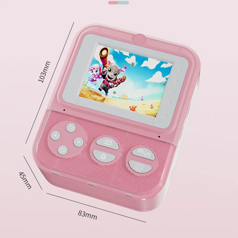 P7 2,4 Zoll HD Kinderfotoapparat mit 32G Speicherkarte und Kartenleser für Jungen und Mädchen - Pink