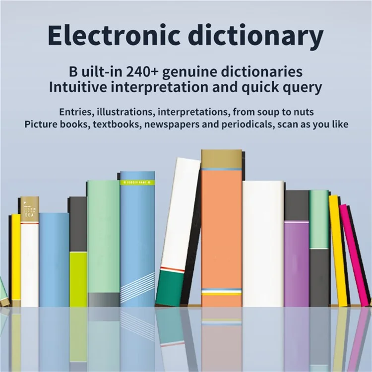 A26S 1+8G 2.99-inch Large Screen Languages Translator Scanning Dictionary Smart Translation Pen - Blue