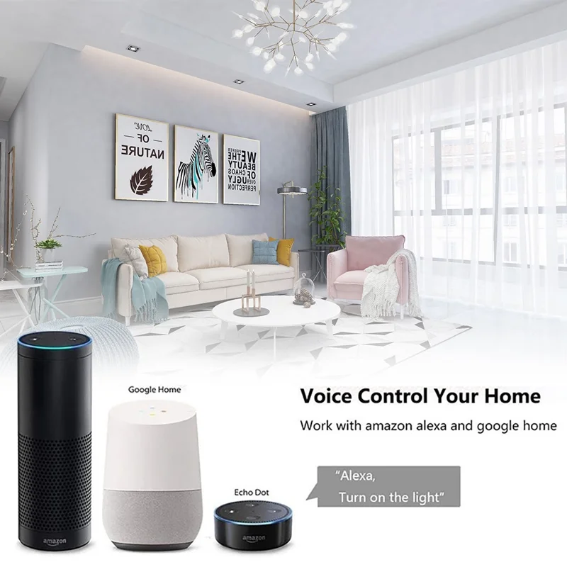 DS-101JL-2 2 Gang WiFi + Bluetooth-compatible Dual Mode APP Voice Control Smart Touch Wall Switch - Grey