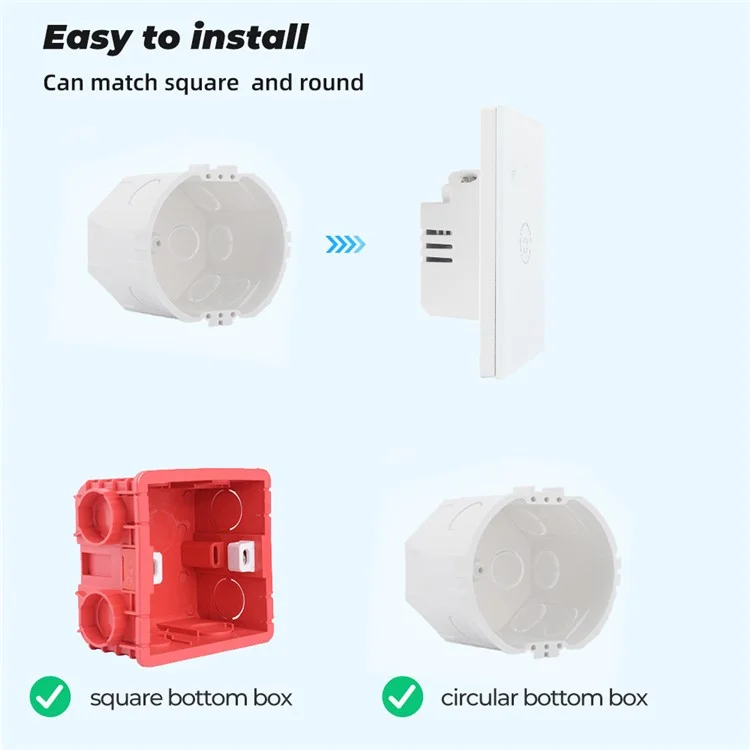 DS-101JL-2 2 Gang WiFi + Bluetooth-compatible Dual Mode APP Voice Control Smart Touch Wall Switch - Gold