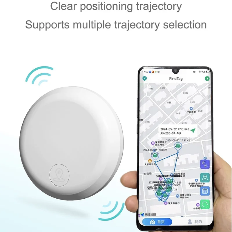 AK28B Smart Bluetooth-compatible Global Anti-Lost Device Universal Android iOS Devices Smart Tracking Locator - White