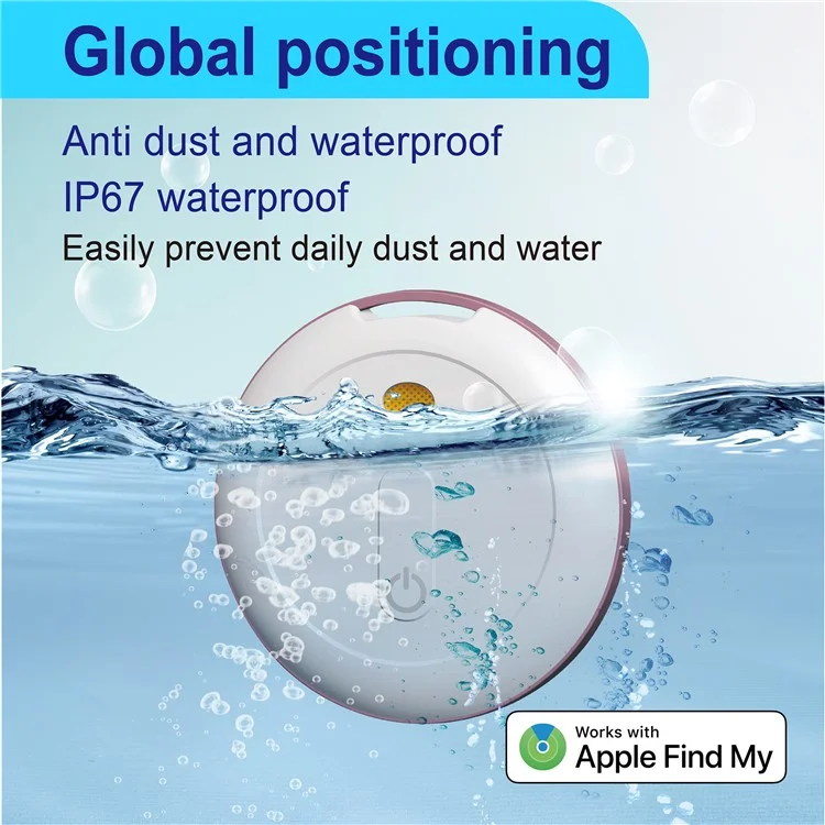 P20 Smart Bluetooth-compatible Tracker Global Positioning Anti-Lost Locator Works with Apple Find My - White