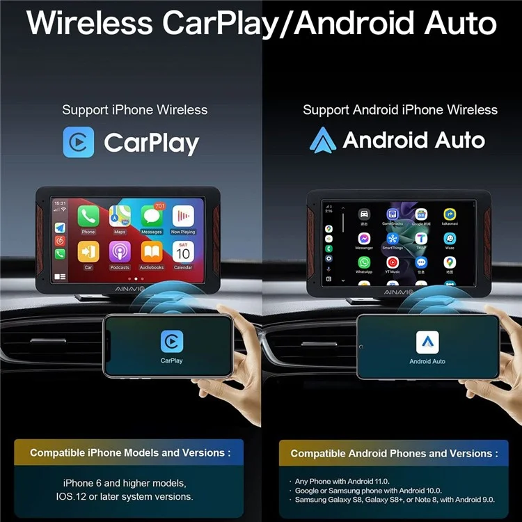 Y1 Cablato su Carplay Wireless / Adattatore Carplay Per Veicoli Per Veicoli Video Per Video Android