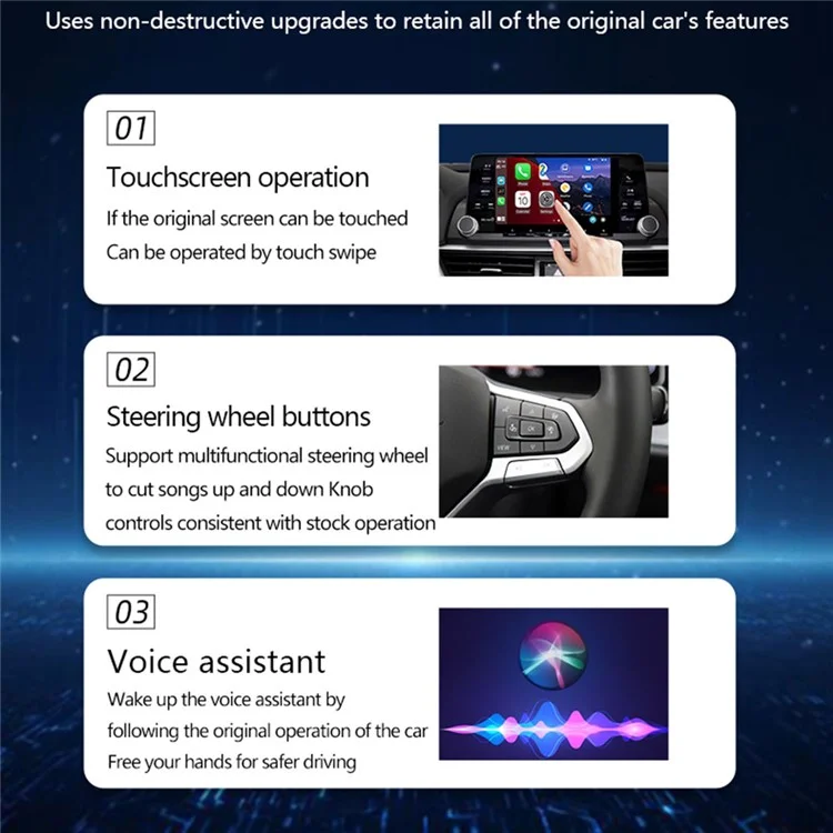 Z1 Crystal Wired to Wireless Carplay+Android Auto Dongle Vehicle Carplay Adapter