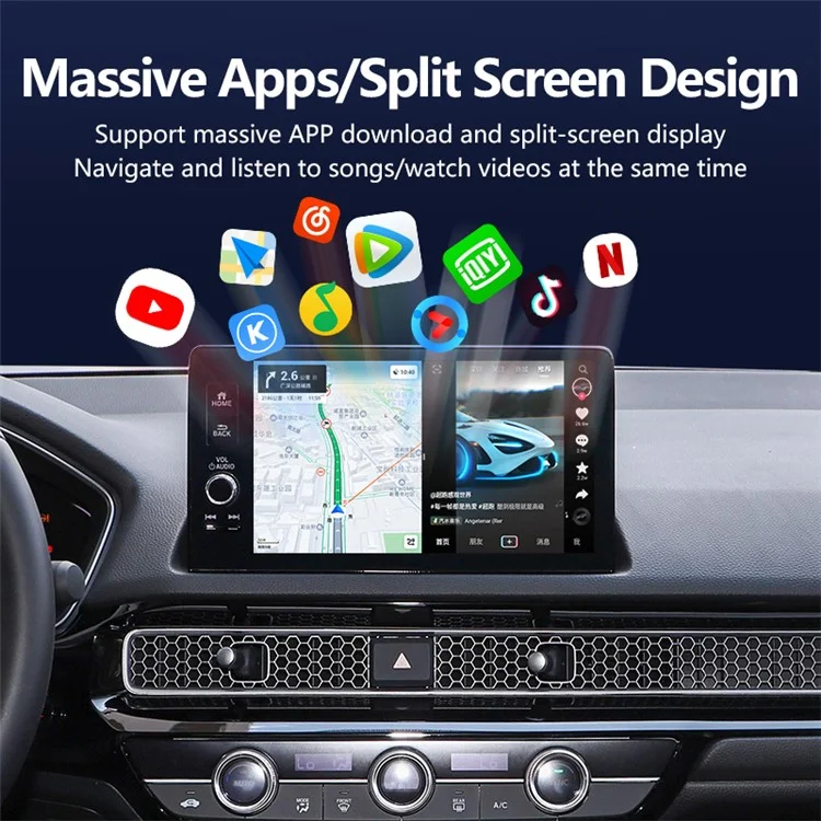 Z4 Android 10 AI Box Bluetooth + WiFi Wireless Carplay Android Auto Adapter, 4 + 64g (4G -version)
