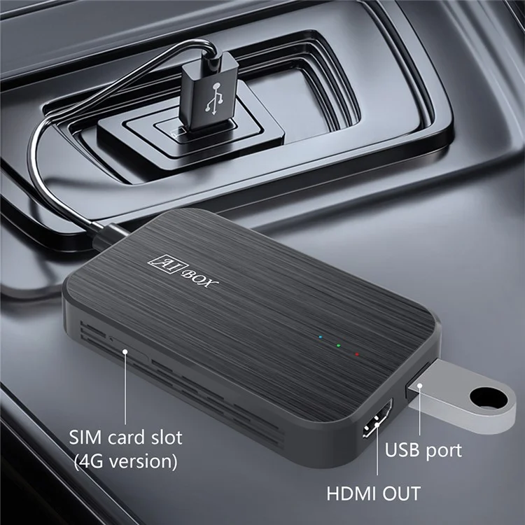 Z4 Android 10 AI Box Bluetooth + WiFi Wireless Carplay Android Auto Adapter, 4 + 64g (4G -version)