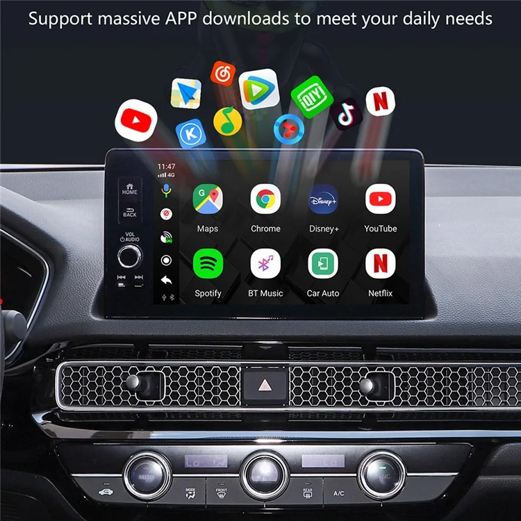 Z4 Android 10 AI Box Bluetooth + WiFi Wireless Carplay Android Auto Adapter, 4 + 64g (4G -version)