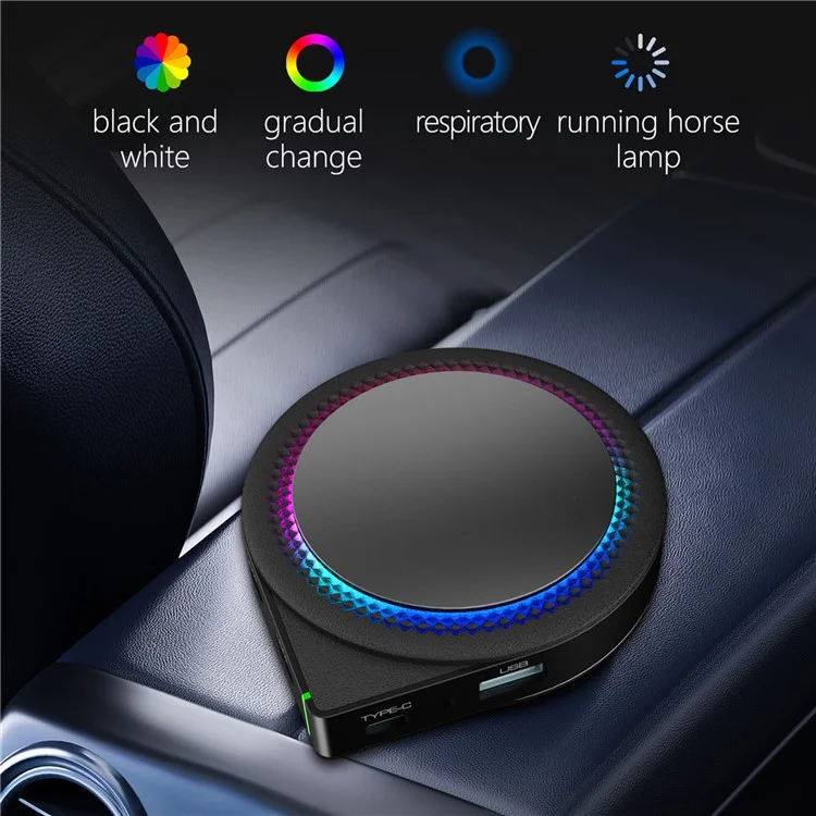 GT6 Pro Android 13 Беспроводной Carplay Adapter с Поддержкой Ambient Light Hd, 8+128 гб