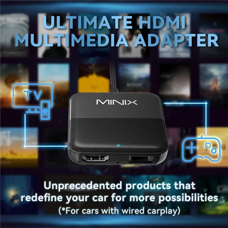 MINIX CA361 Car Carplay Screen Projector TV Box HD Video Converter Multimedia Adapter
