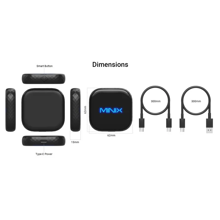 Minix CP85 Carplay / Android Auto Cablato Per L'adattatore Carplay Per Veicoli Per Veicoli Video Wireless