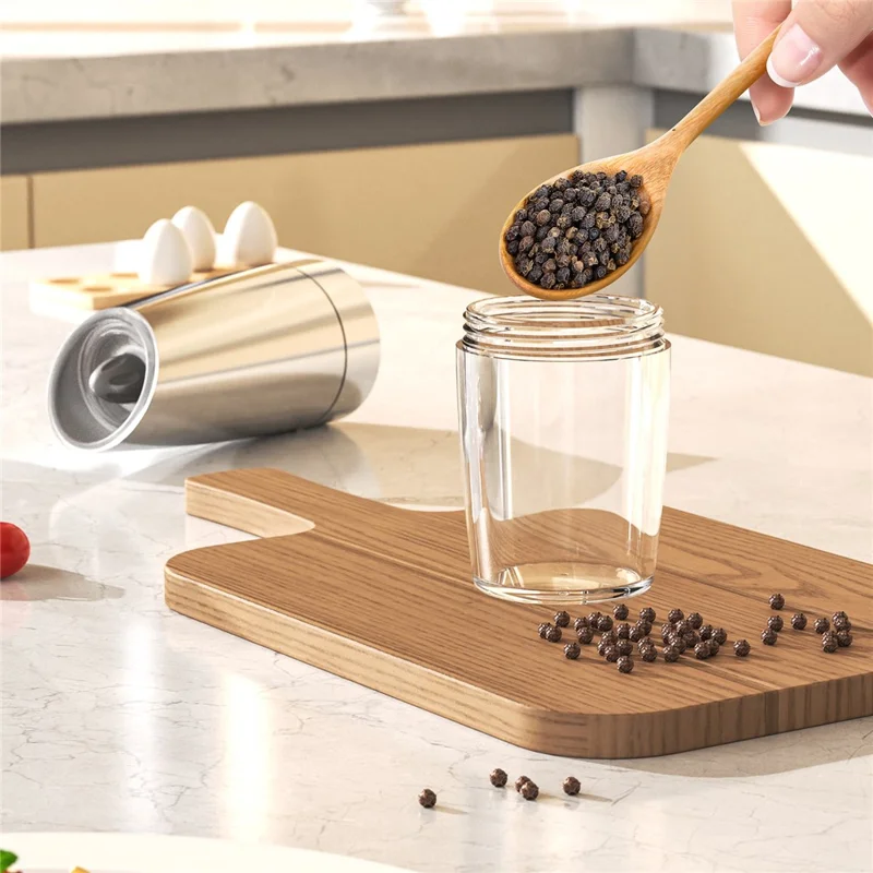 KLT KYMQ-53B Battery Powered Gravity Sensing Stainless Steel Electric Pepper Grinder (BPA Free, No FDA Certification)