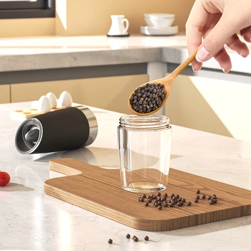 KLT KYMQ-50B Battery Powered Gravity Sensing Kitchen Electric Salt Pepper Grinder (BPA Free, No FDA Certification)