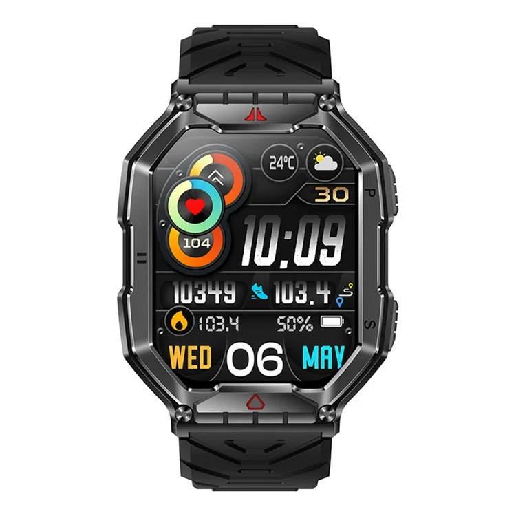 Bozlun (skmei) B65 2,1-дюймовые Часы Smart Watch Bluetooth Calling Monitoring Sleep Health Monitoring Outdoor Sport Watch - Черный