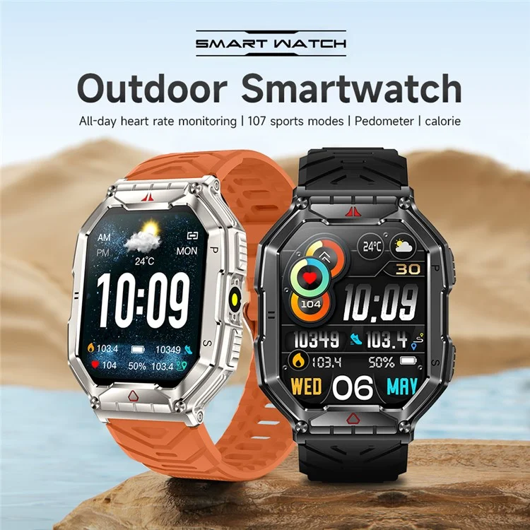 Bozlun (skmei) B65 2,1-дюймовые Часы Smart Watch Bluetooth Calling Monitoring Sleep Health Monitoring Outdoor Sport Watch - Черный