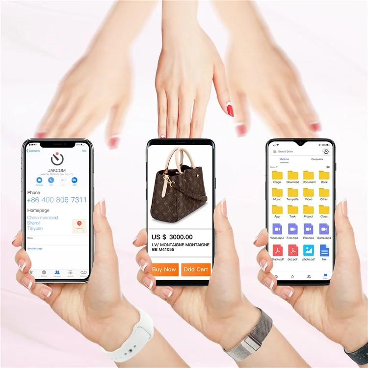 JAKCOM N3 Hautfreundlicher Smart Nail Chip Virtual Call Information Exchange Intelligentes Nagelkunstwerkzeug