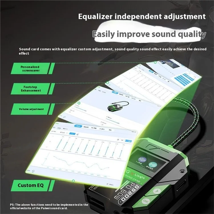 PIVA GS200 7.1 Virtual Surround Sound Gaming Expansion Dock External Adapter Sound Card Audio Converter
