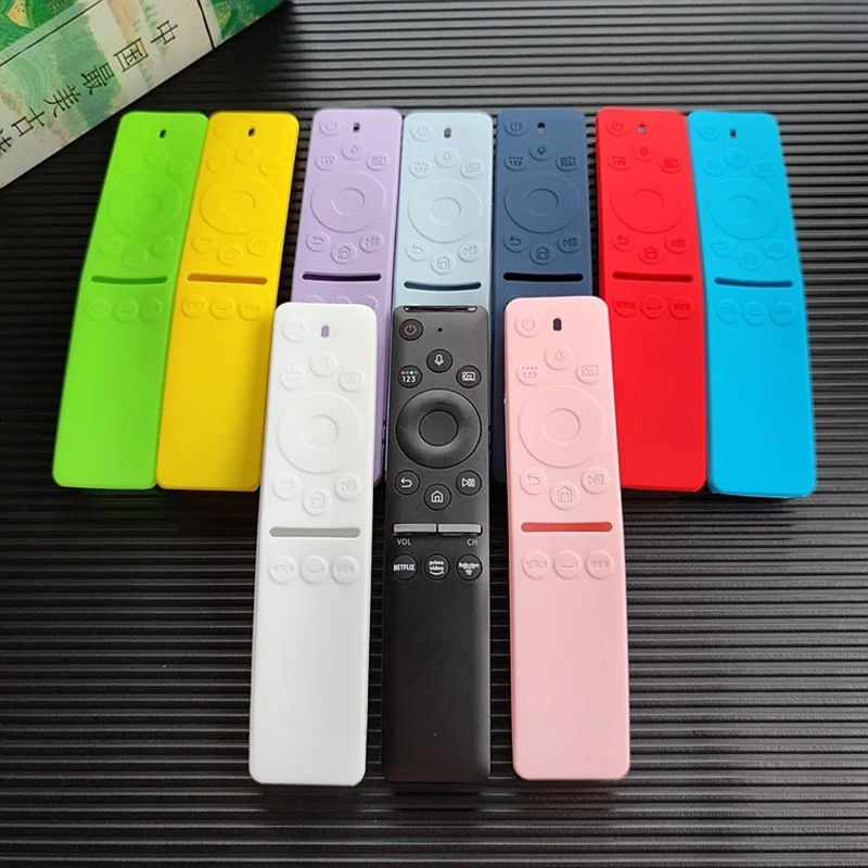 For Samsung Smart TV BN59-01312A Remote Control Case Silicone Dustproof Waterproof Protective Sleeve - Red