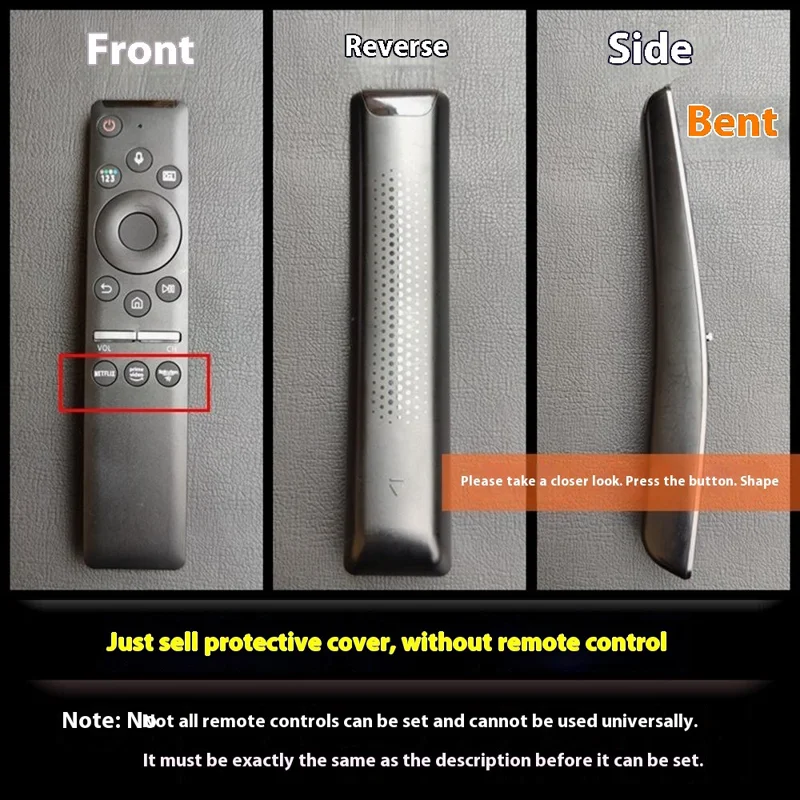 For Samsung Smart TV BN59-01312A Remote Control Case Silicone Dustproof Waterproof Protective Sleeve - Black