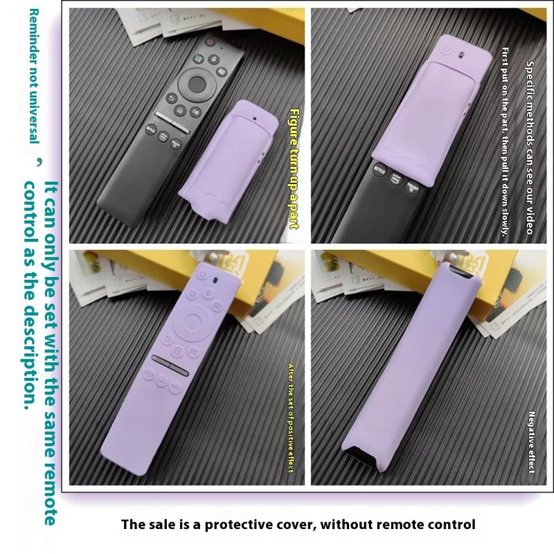 For Samsung Smart TV BN59-01312A Remote Control Case Silicone Dustproof Waterproof Protective Sleeve - Black