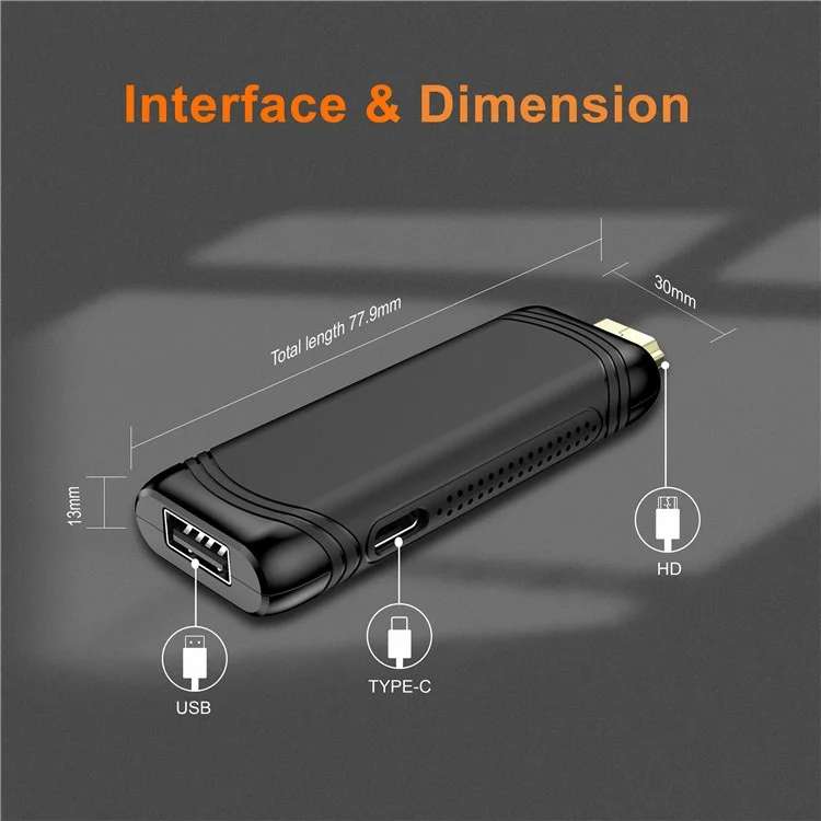 YD925 2+8GB Android Smart TV Stick Quad Core ARM Cortex A53 4K Streaming TV Stick - US Plug