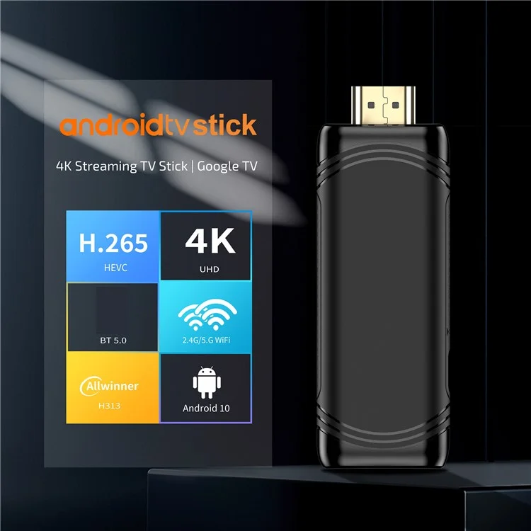 YD925 2+8GB Android Smart TV Stick Quad Core ARM Cortex A53 4K Streaming TV Stick - US Plug