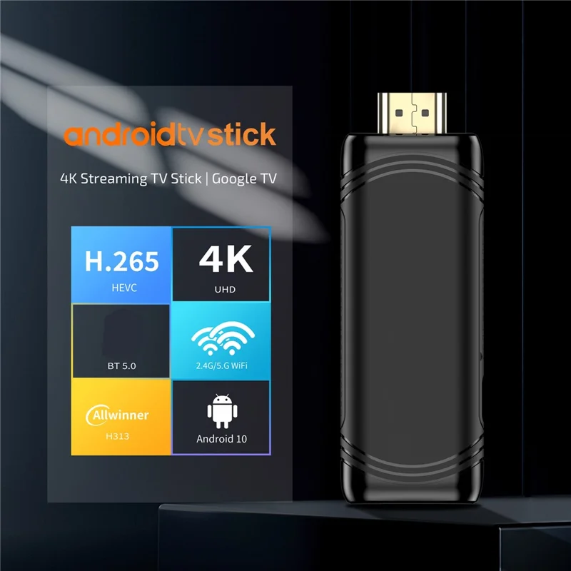 YD925 2+16GB Android Smart TV Stick Quad Core ARM Cortex A53 4K Streaming TV Stick - EU Plug