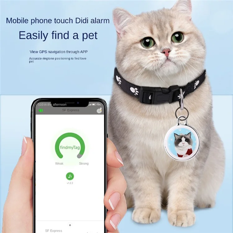F3 GPS Locator Pet Dog Cat Anti-Lost Device Waterproof Collar Hanging Tracking Locator - Cat