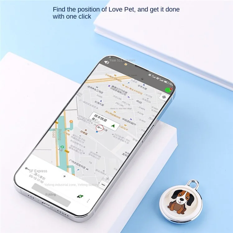 F3 GPS Locator Pet Dog Cat Anti-Lost Device Waterproof Collar Hanging Tracking Locator - Cat