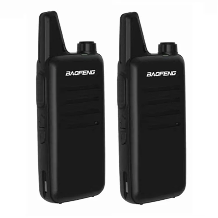 BAOFENG VT-C2 (BF-T20) 2Pcs Outdoor Handheld Interphone VHF 400-470MHZ Walkie Talkie - Black / US Plug