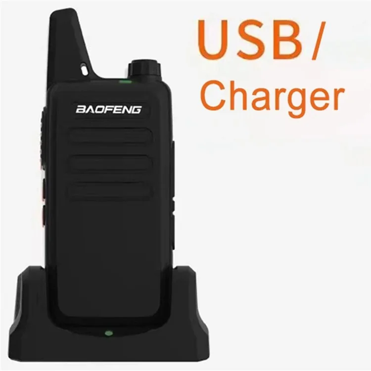 BAOFENG VT-C2 (BF-T20) 2Pcs Outdoor Handheld Interphone VHF 400-470MHZ Walkie Talkie - Black / US Plug