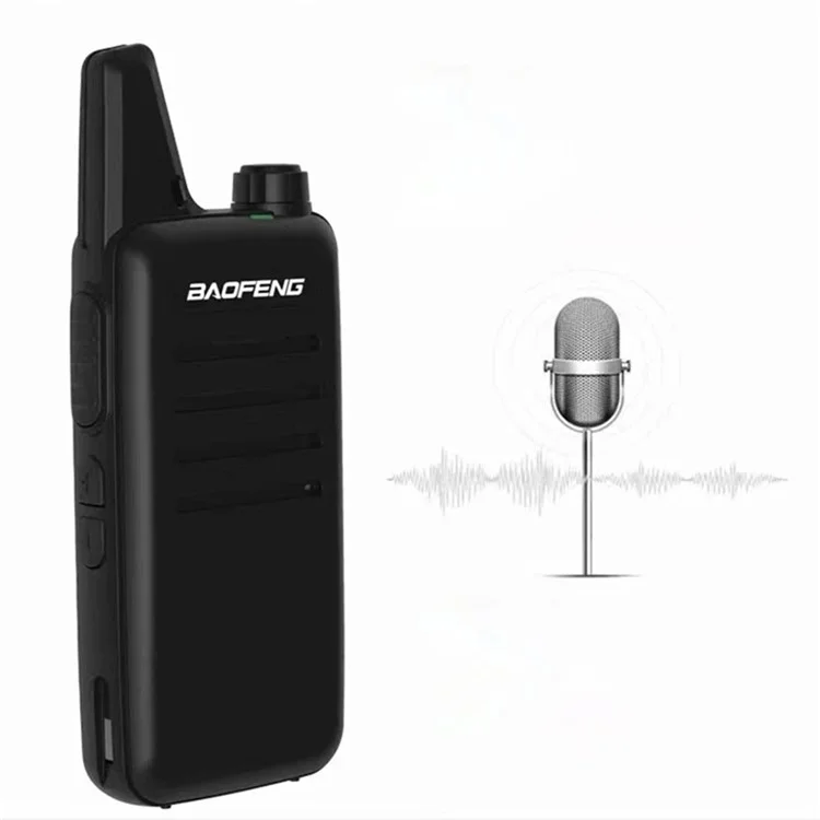 BAOFENG VT-C2 (BF-T20) 2Pcs Outdoor Handheld Interphone VHF 400-470MHZ Walkie Talkie - Black / US Plug