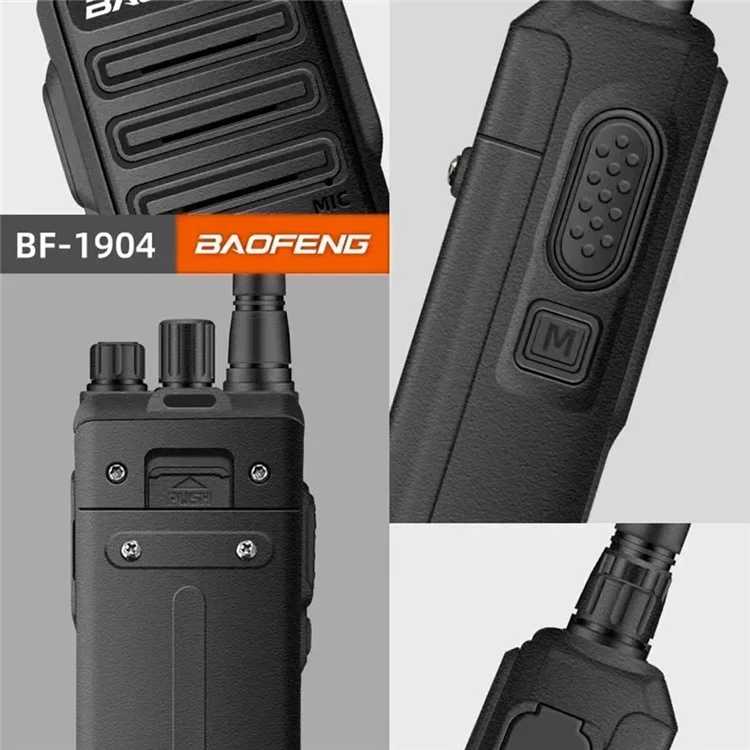BAOFENG BF-1904 Outdoor 10km Distance Handheld Intercom UHF 400-470MHZ Walkie Talkie - US Plug