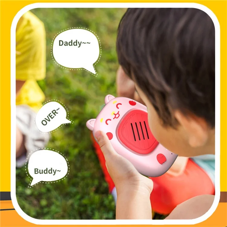 B2 2pcs Kids Cartoon Walkie Talkies Mit Taschenlampen -intercom -spielzeug Für Camping -wanderungen im Freien