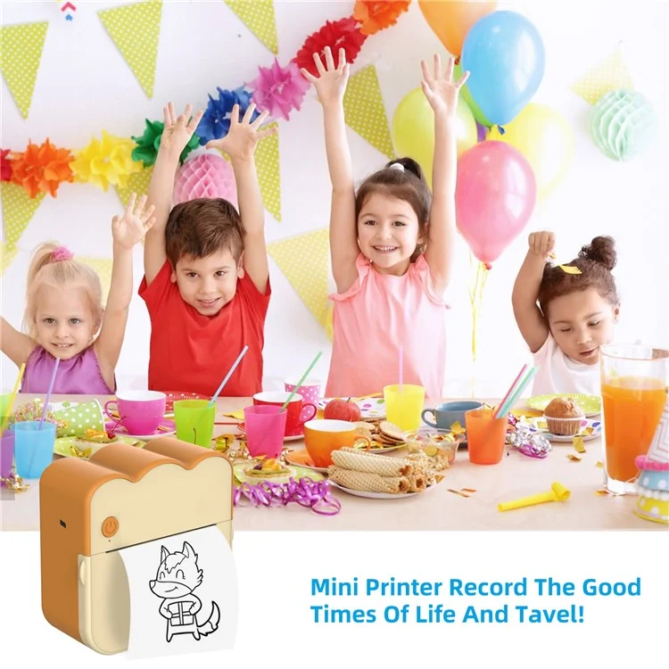 M11 Portable Handheld Mini Pocket Etiqueta Impresora Térmica Bluetooth Tindeo Termal - Cara Sonriente Amarilla