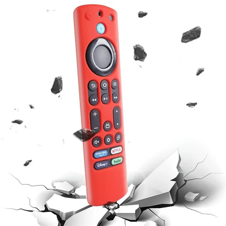 Для Amazon Fire TV Stick 4K Max Max Case Case Silicone Dust -pronate Cover с Ремешком - Красный