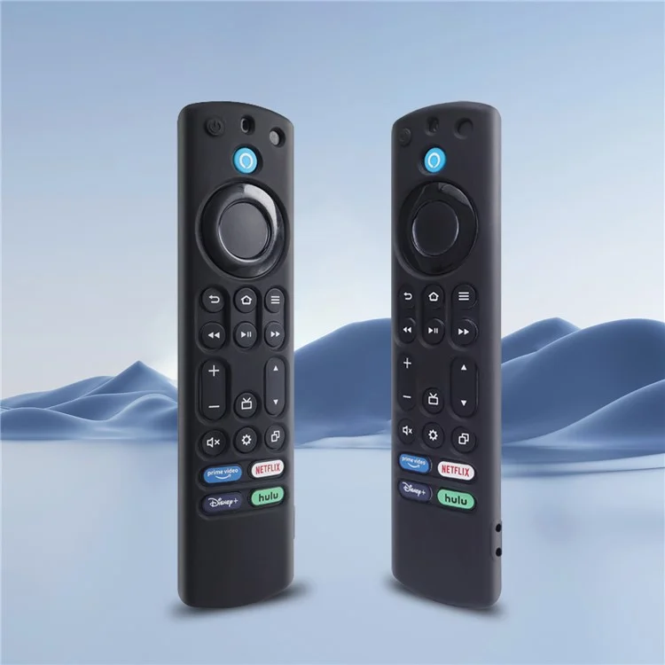 For Amazon Fire TV Stick 4K Max Remote Control Case Silicone Dustproof Protective Cover with Strap - White