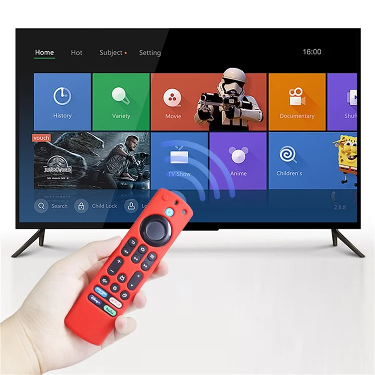 For Amazon Fire TV Stick 4K Max Remote Control Case Silicone Dustproof Protective Cover with Strap - White