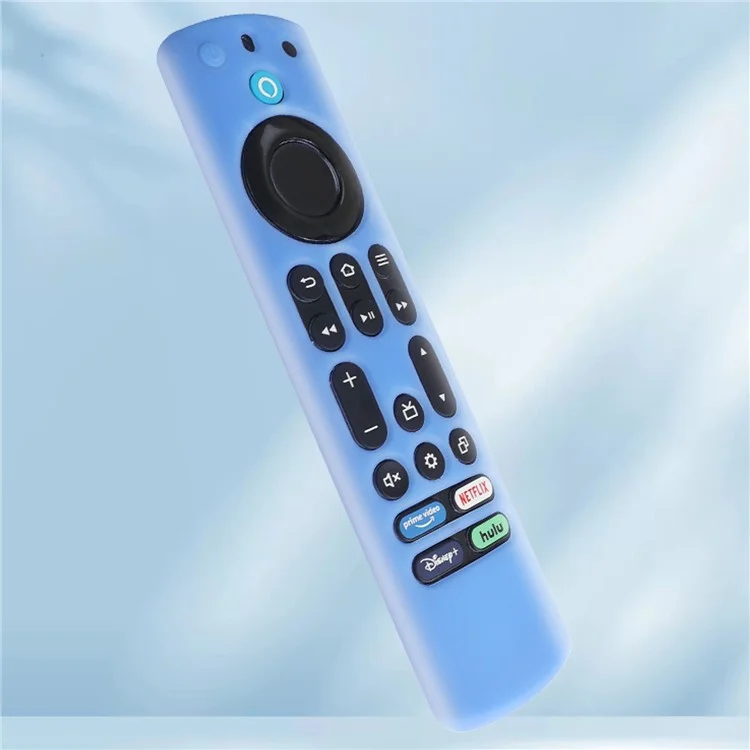 For Amazon Fire TV Stick 4K Max Remote Control Case Silicone Dustproof Protective Cover with Strap - White