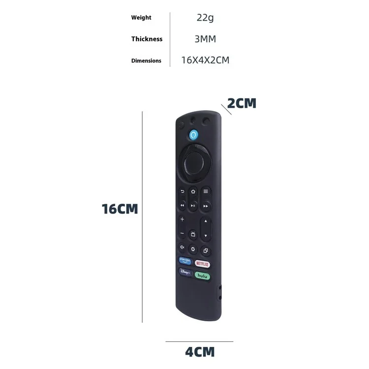 For Amazon Fire TV Stick 4K Max Remote Control Case Silicone Dustproof Protective Cover with Strap - White