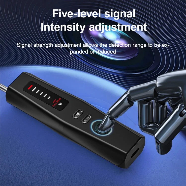 T011 Wireless RF Signal Detector GPS WiFi Tracker Camera Bug Detector Anti-Spy Infrared Scanner