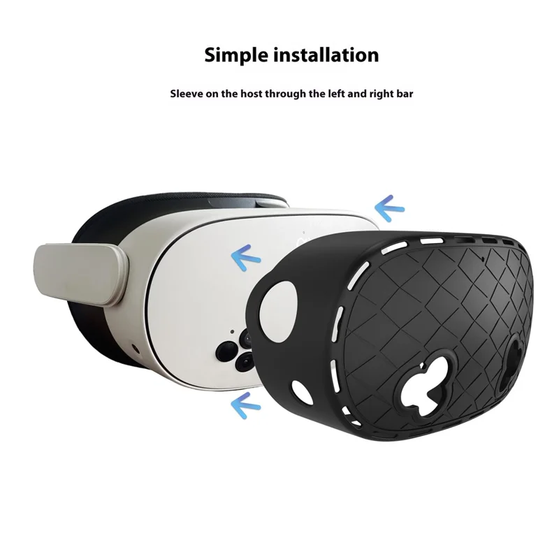 Silicone Case Set for Meta Quest 3S VR Headset, Controllers Protective Cover - Light Grey