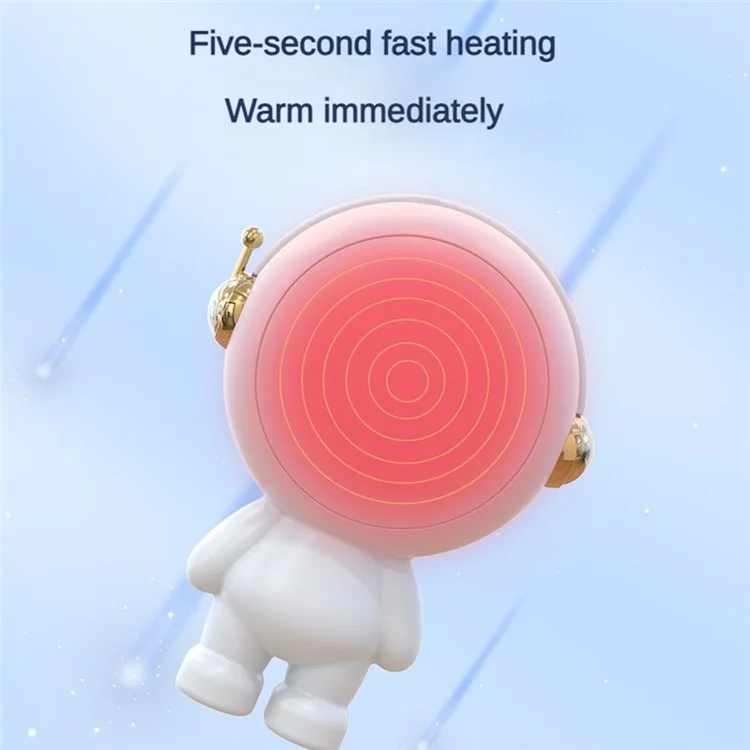 Y11 Cartoon Astronaut Shaped Portable Hand Warmer - White