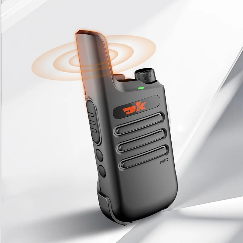 DK F1 2Pcs Portable Mini Handheld Interphone UHF 400-480MHZ Walkie Talkie - Camouflage Green / US Plug