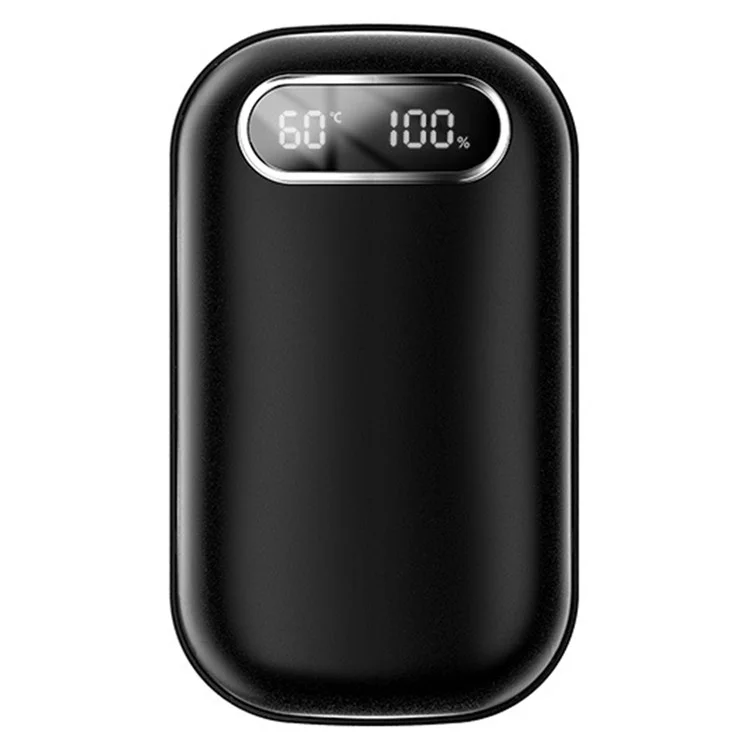 Chauffe-mains portable intelligent à 25 niveaux de chaleur 10 000 mAh Banque d'alimentation portable - Noir