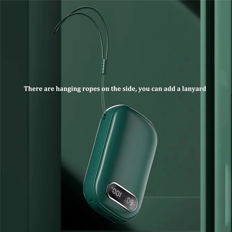 Chauffe-mains portable intelligent à 25 niveaux de chaleur 10 000 mAh Banque d'alimentation portable - Noir