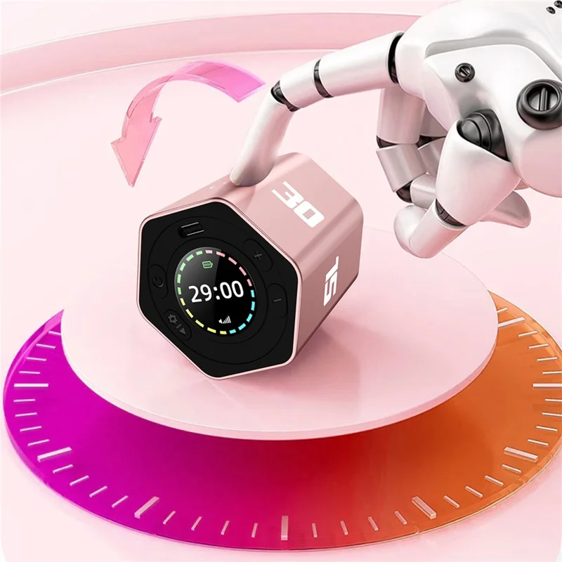 Multi-sided Timer Flip Countdown Alarm Clock Self-discipline Tool Kitchen Cooking Sports Beauty Timing Reminder - Green