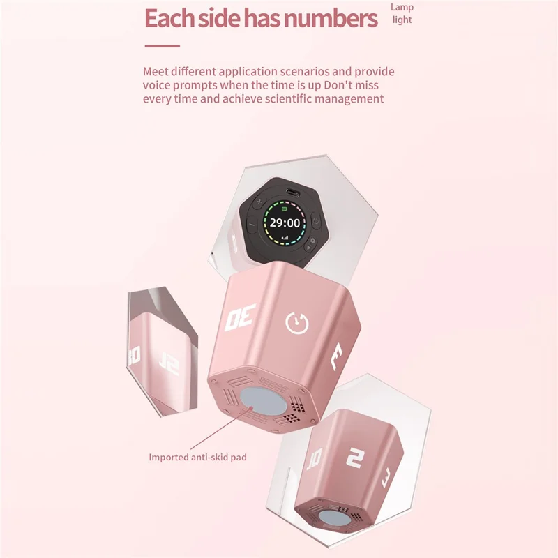 Multi-sided Timer Flip Countdown Alarm Clock Self-discipline Tool Kitchen Cooking Sports Beauty Timing Reminder - Green