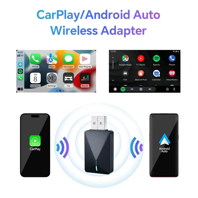 Adaptateur USB filaire vers sans fil CarPlay Mini U3 Plug and Play pour voiture