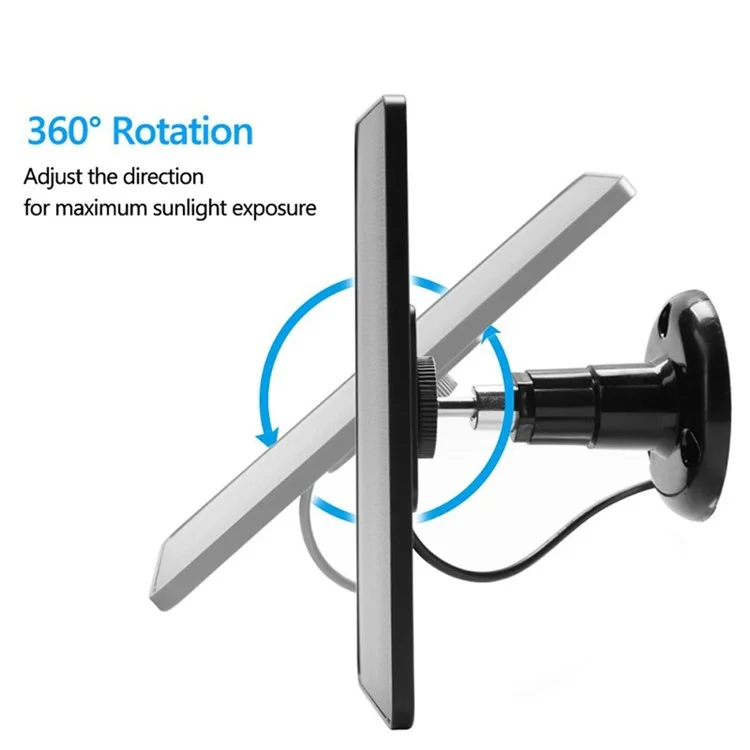 Solar Panel for Arlo Pro 4 / Ultra 2 / Pro 3 / Ultra / Pro 5S Surveillance Camera Charging Panel - Black